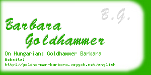 barbara goldhammer business card